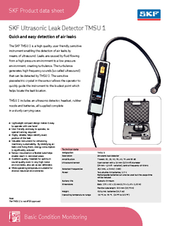 TMSU,1,skf,ultrasonic,leak,wyciek,naprawa,diagnoza,diagnostyka,detector,uszczeln